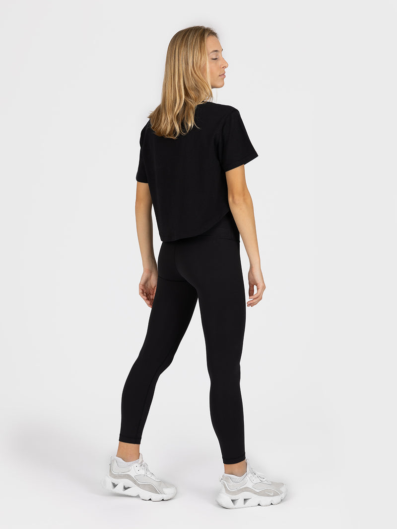 Oversize Crop Top- Obsidian Black