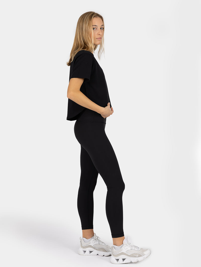 Oversize Crop Top- Obsidian Black