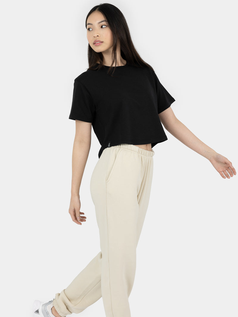 Oversize Crop Top- Obsidian Black