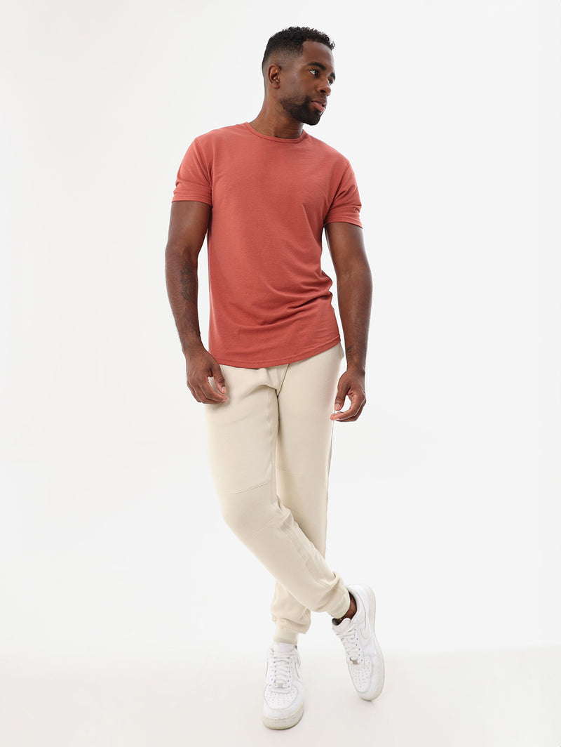 Slide Cut Tee- Terracotta Red