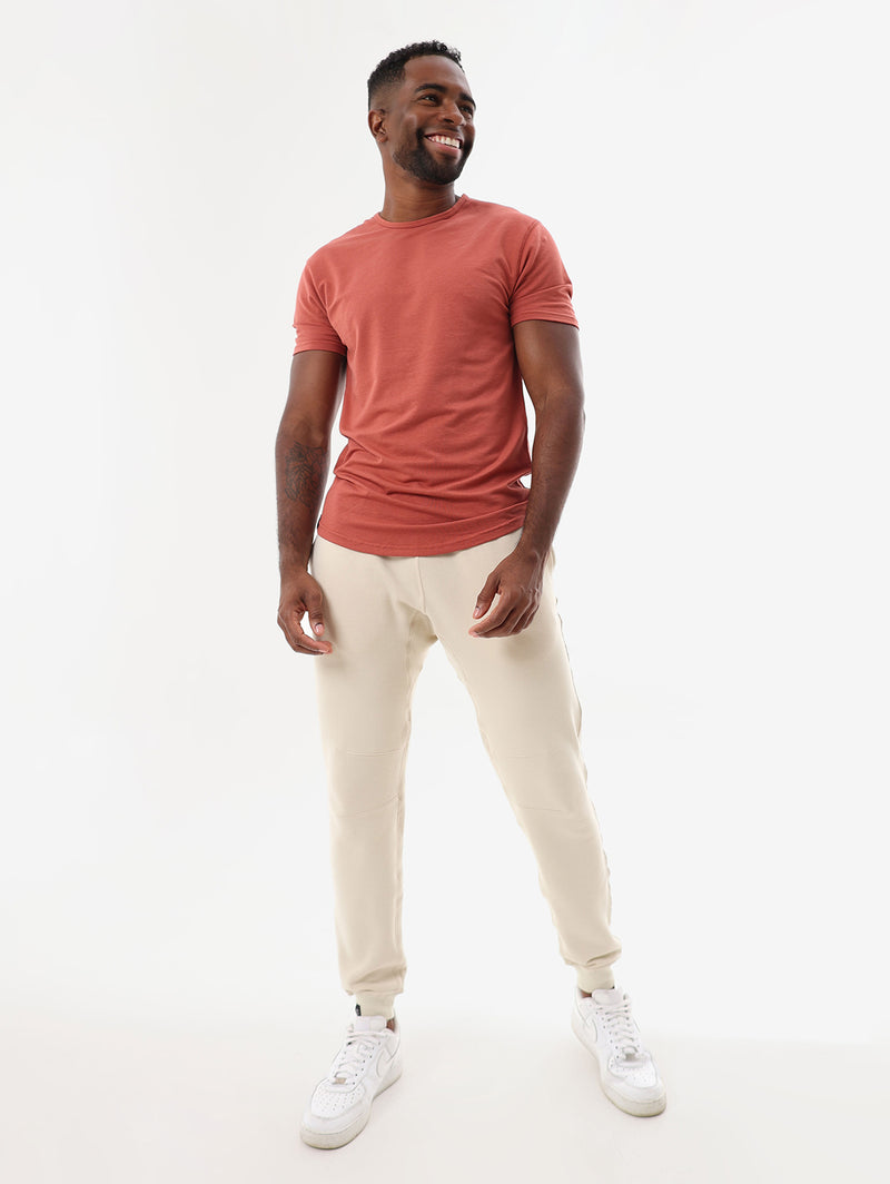 Slide Cut Tee- Terracotta Red