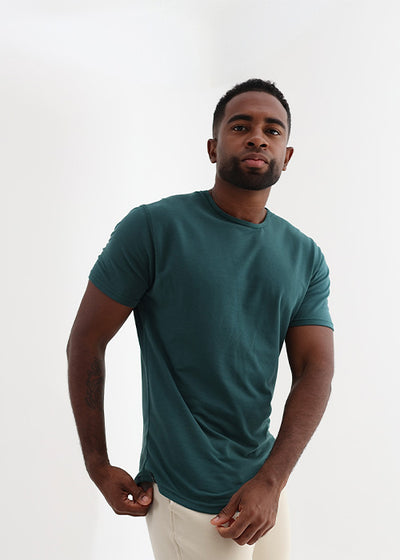 Slide Cut Tee- Forest Green