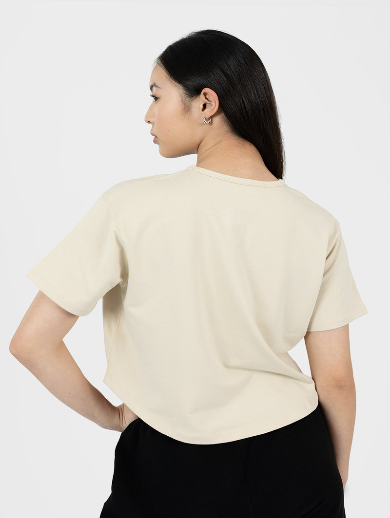 Oversize Crop Top- Oat