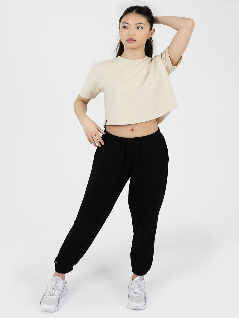 Oversize Crop Top- Oat