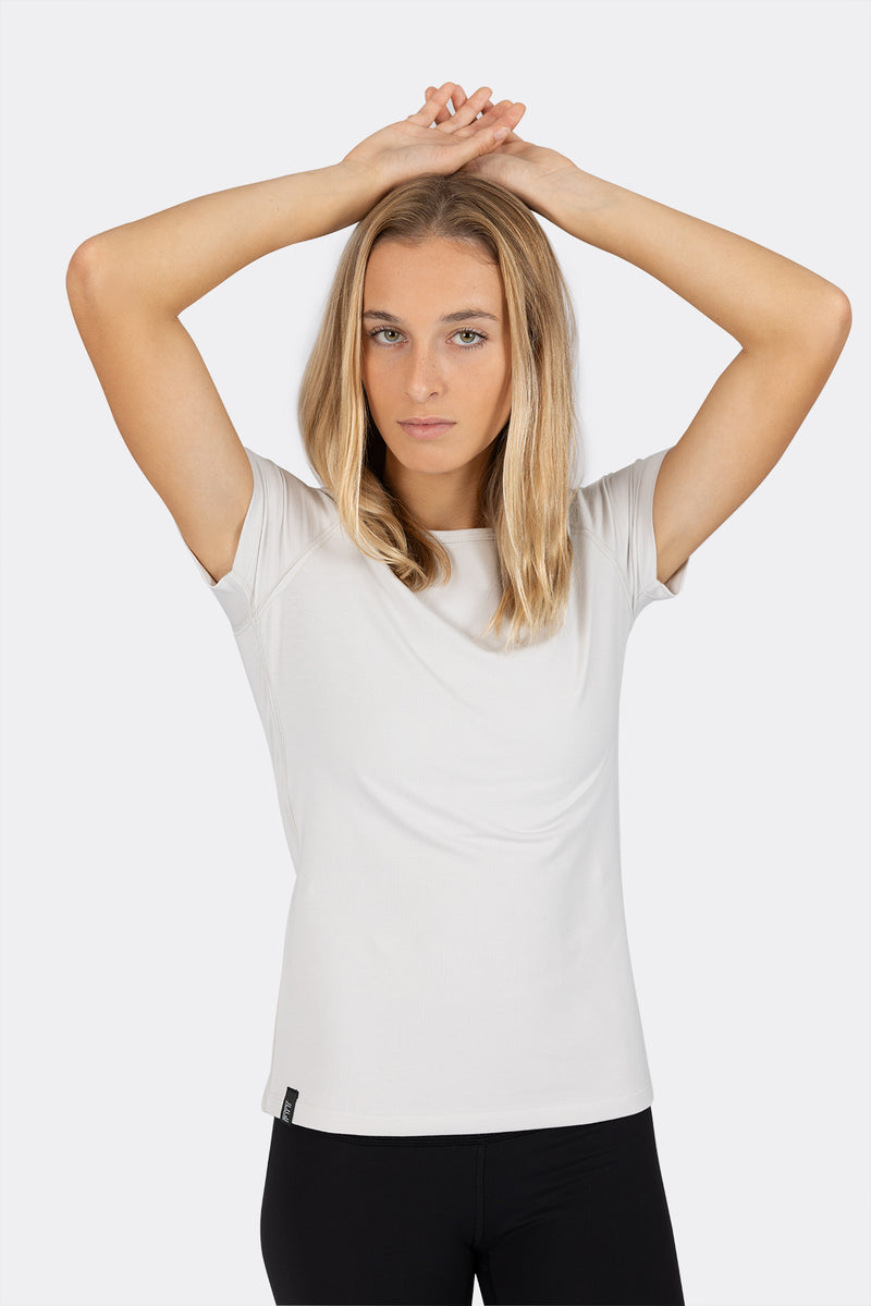 Women's Basic Tee- Bone