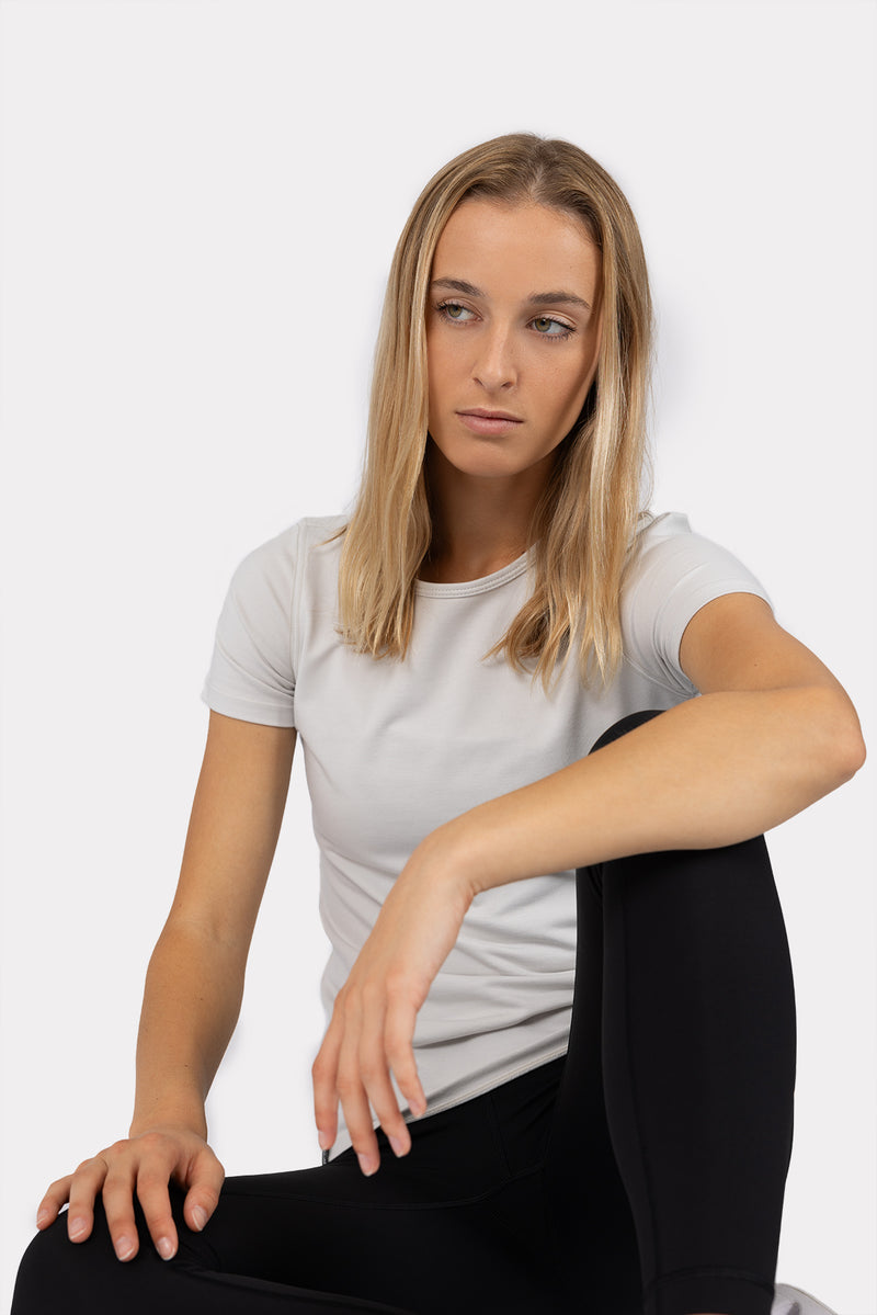 Women's Basic Tee- Bone