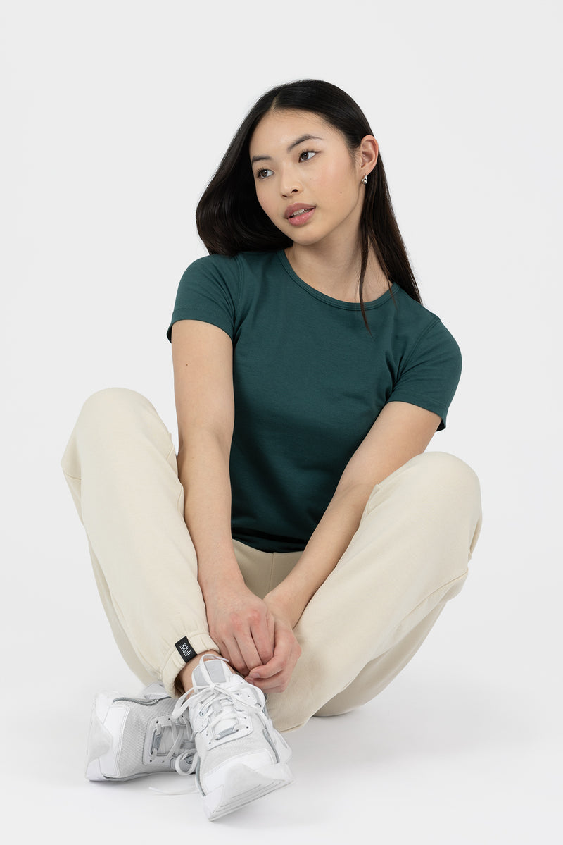 Women's Basic Tee- Forest Green