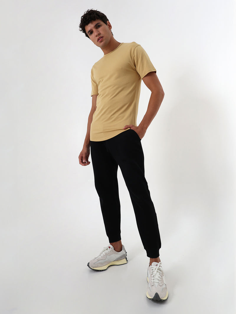 Slide Cut Tee- Sand